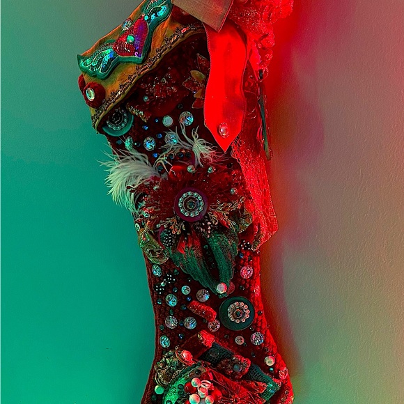 KEEPSAKE (Handcrafted) Luxury One-Of-A-Kind Christmas Stocking (Angel) - Picture 7 of 7